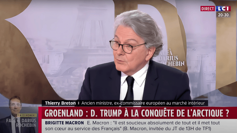 Intervention de Thierry BRETON à une interview