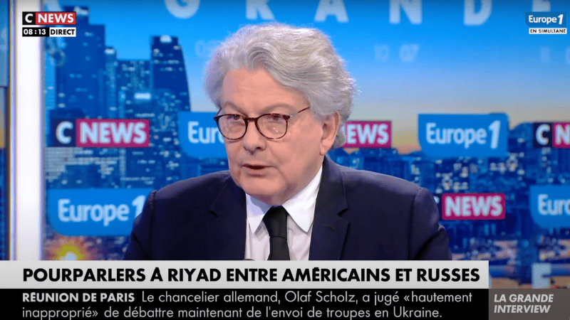 Participation de Thierry BRETON à un plateau TV